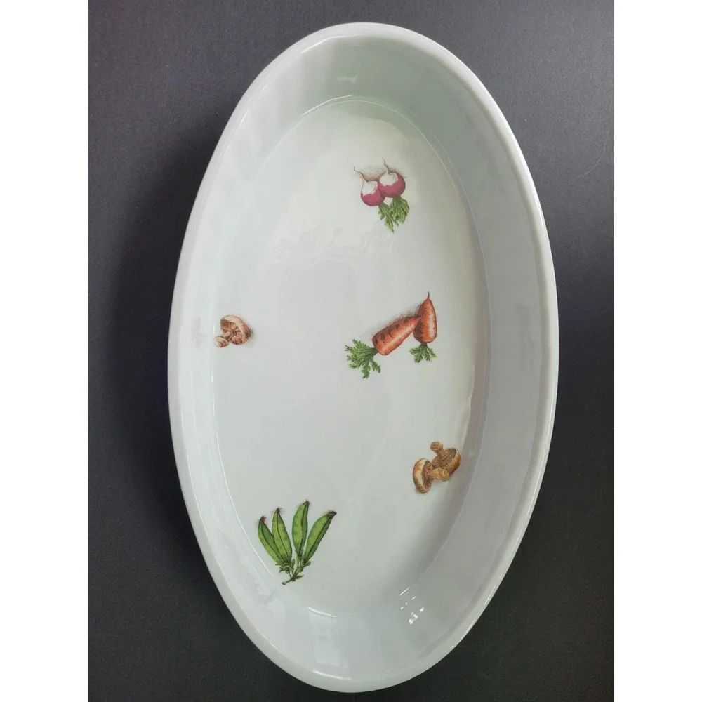 Oval Baking Dish French Porcelain 12